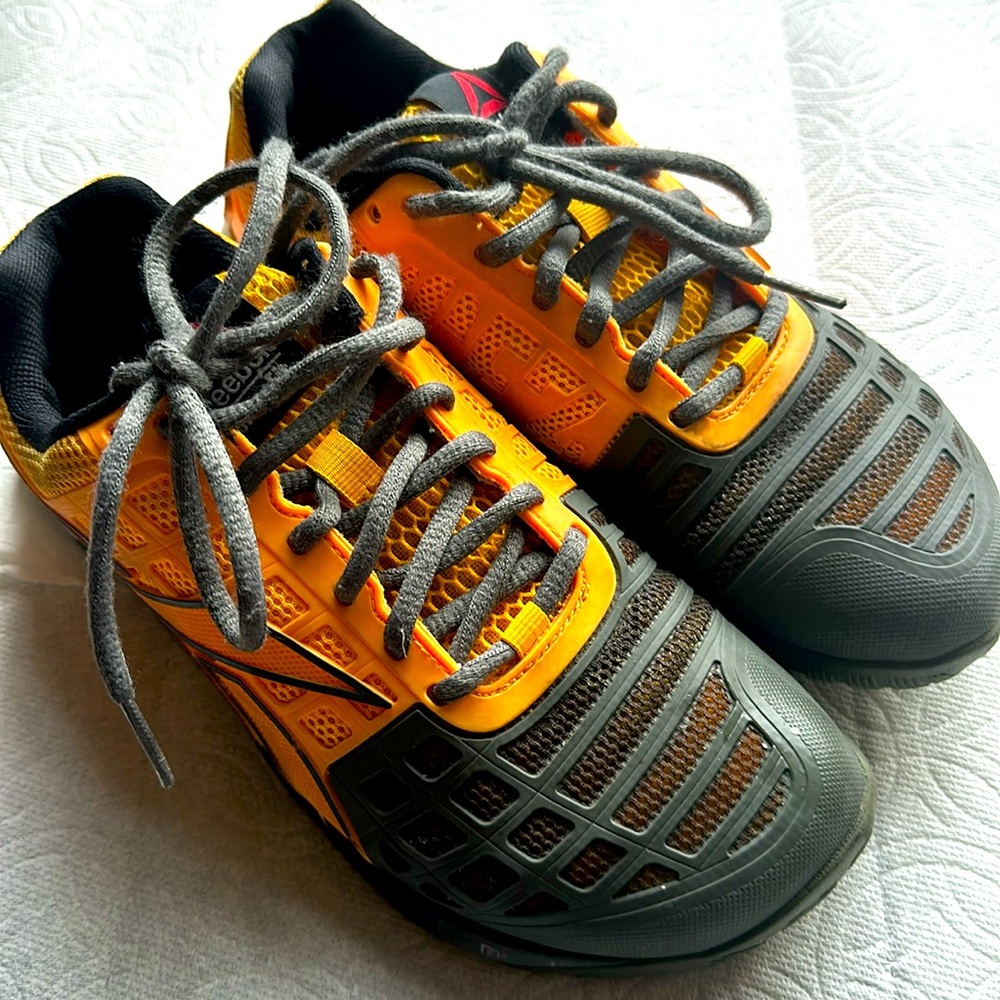 Reebok CrossFit Nano Orange & Gray, Running Shoes, Workout - Ladies size 7